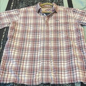 GAME GUARD Texas A & M Classic Red and White Plaid Men's Shirt